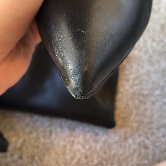 SOLD:Stuart Weitzman Pointed Toe Leather Boots - Picture 4 of 10